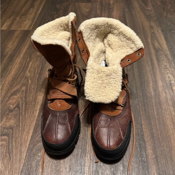 Polo Ralph Lauren Tavin Reversible Brown Winter Boots Mens Size 13D
